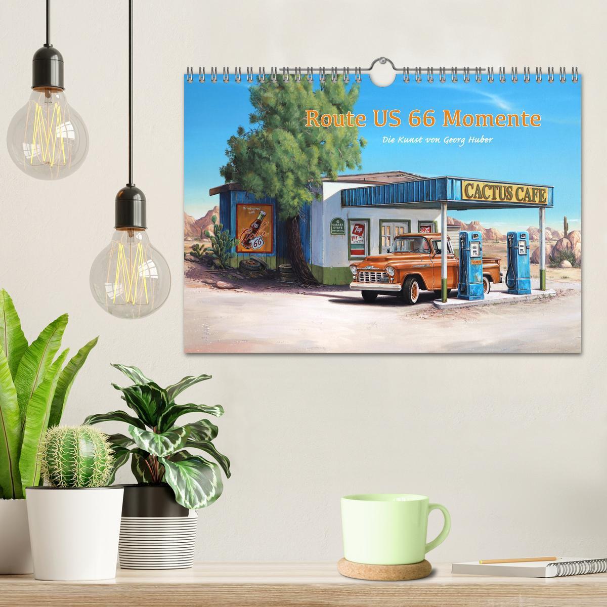 Bild: 9783435056842 | Route US 66 Momente Gemälde von Georg Huber (Wandkalender 2025 DIN...