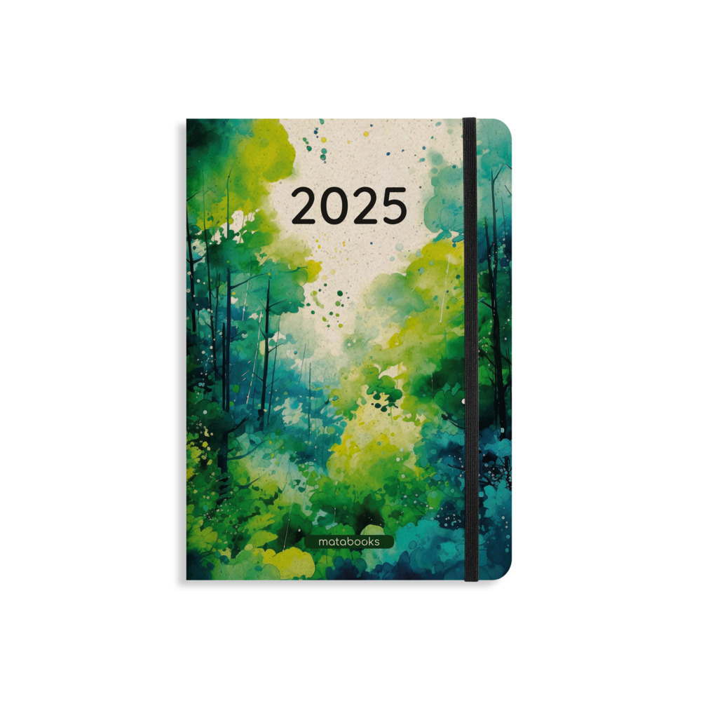 Cover: 4260626413110 | matabooks - A5 Kalender Samaya 2025 Farbe: Lush Green (DE/EN) | 152 S.