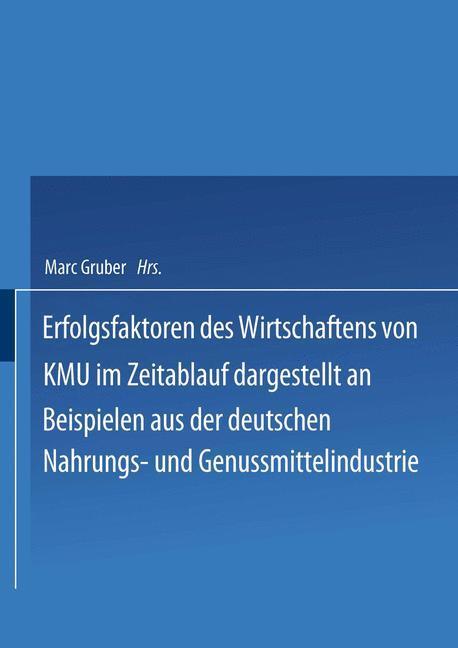 Cover: 9783824405367 | Erfolgsfaktoren des Wirtschaftens von KMU im Zeitablauf dargestellt...