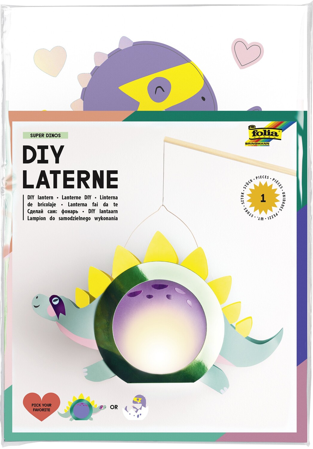 Cover: 4001868130508 | Folia Laternen-Bastelset Superhero Dinos | 94204 | 2023 | Folia