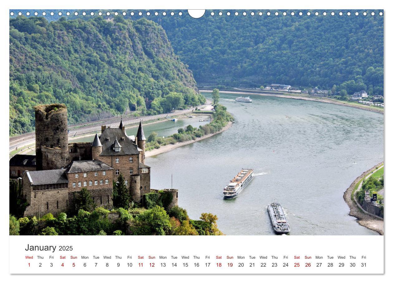 Bild: 9781325946815 | Rhine Valley and Castles (Wall Calendar 2025 DIN A3 landscape),...