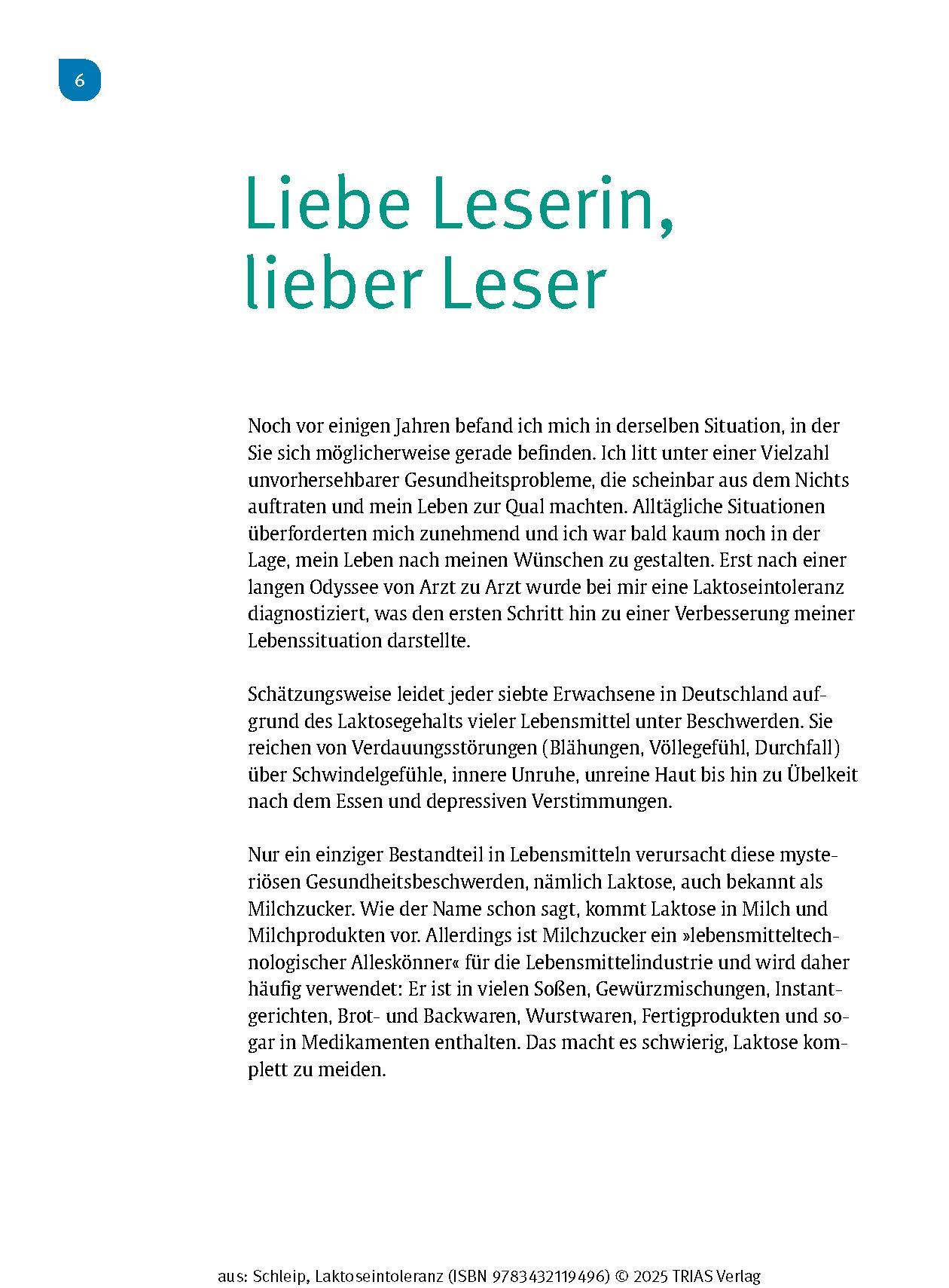 Bild: 9783432119496 | Laktose-Intoleranz | Thilo Schleip | Taschenbuch | 144 S. | Deutsch