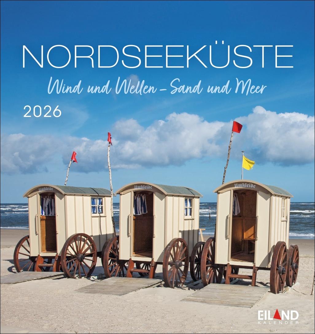 Cover: 9783964023773 | Nordseeküste Postkartenkalender 2026 - Wind und Wellen - Sand und Meer