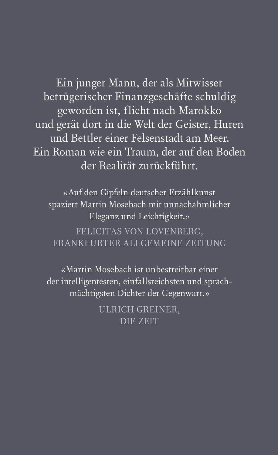 Rückseite: 9783498042905 | Mogador | Martin Mosebach | Buch | Deutsch | 2016 | Rowohlt