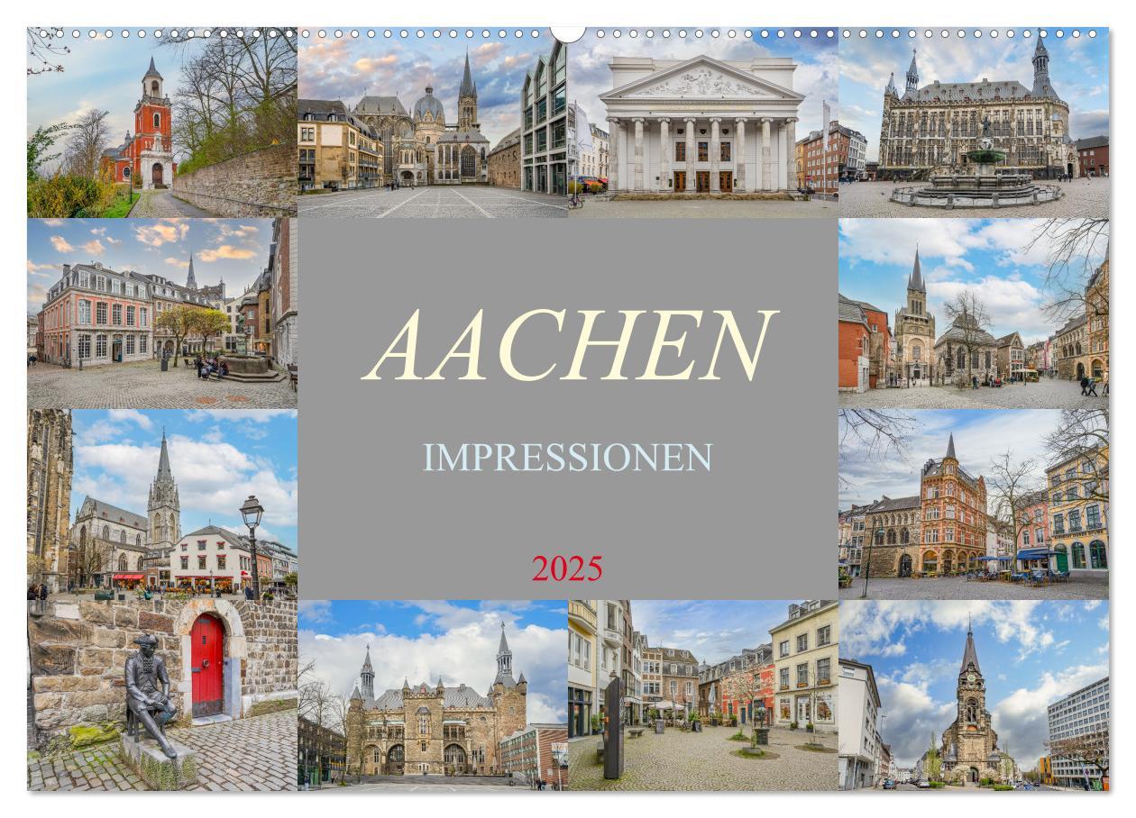 Cover: 9783383832949 | Aachen Impressionen (Wandkalender 2025 DIN A2 quer), CALVENDO...