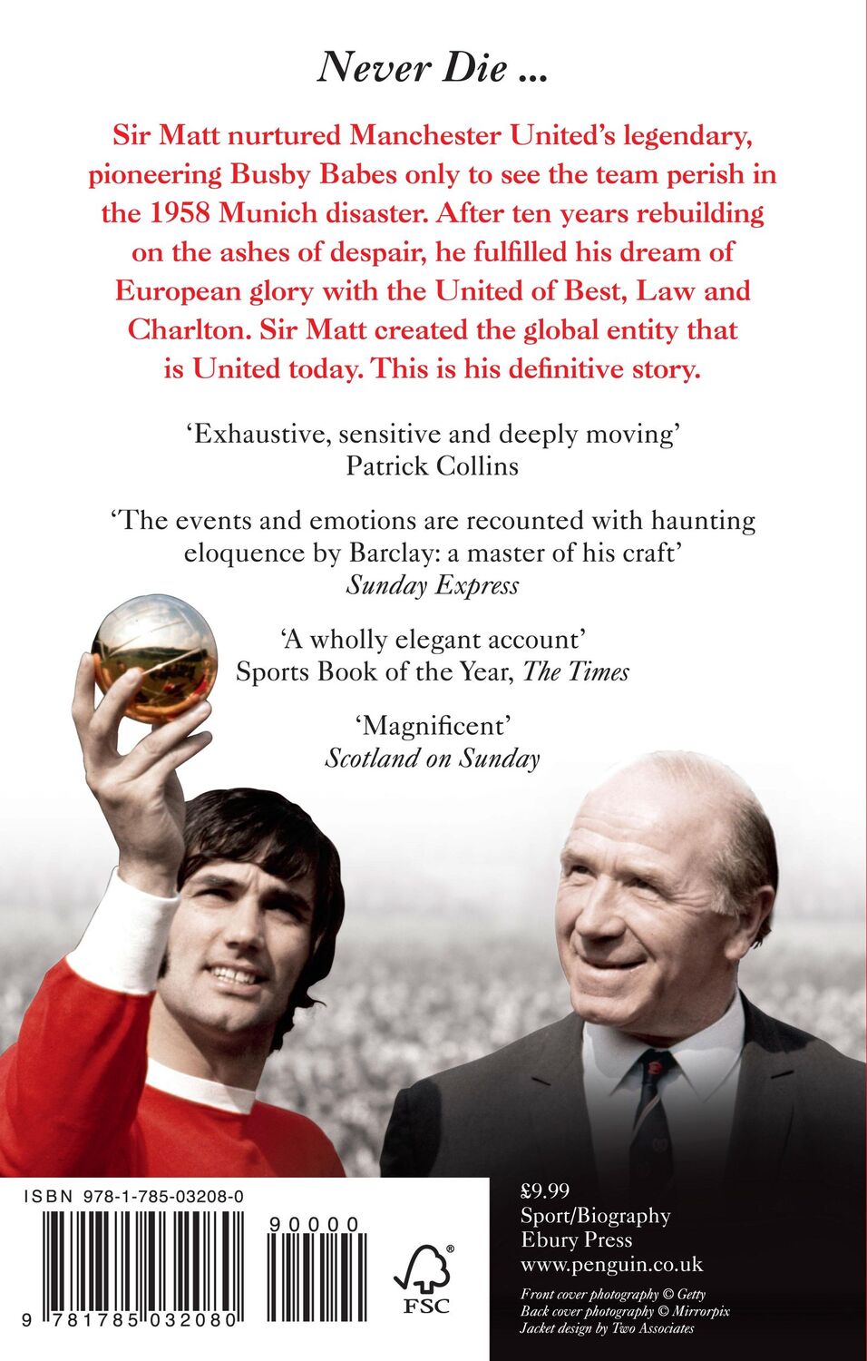 Rückseite: 9781785032080 | Sir Matt Busby | The Man Who Made a Football Club | Patrick Barclay