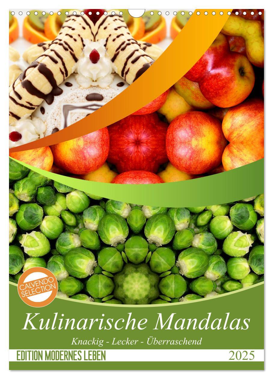 Cover: 9783435995837 | Kulinarische Mandalas (Wandkalender 2025 DIN A3 hoch), CALVENDO...