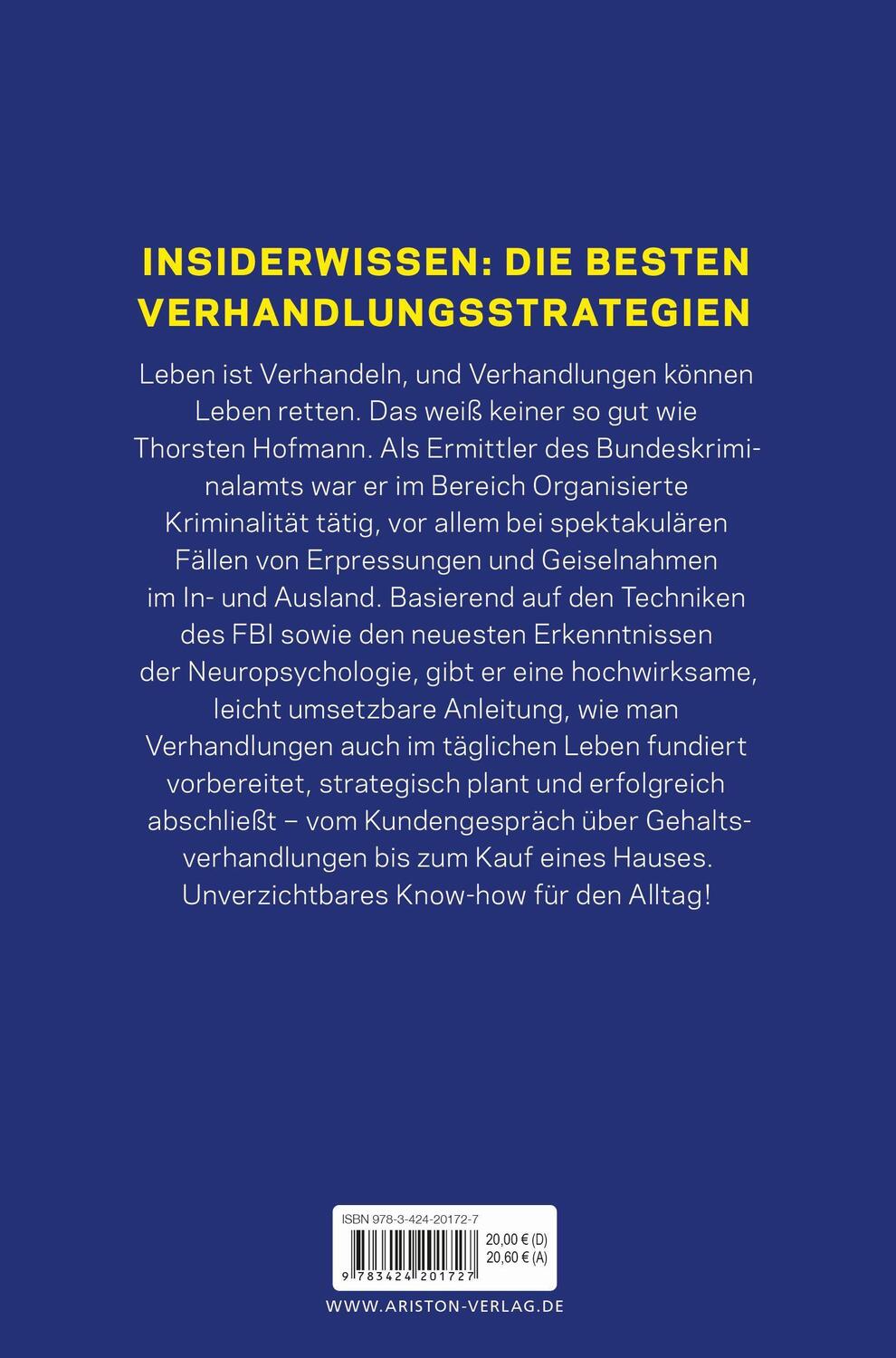 Bild: 9783424201727 | Das FBI-Prinzip | Verhandlungstaktiken für Gewinner | Thorsten Hofmann