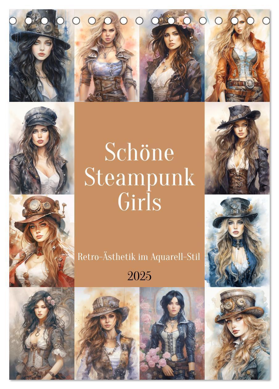 Cover: 9783435865116 | Schöne Steampunk Girls. Retro-Ästhetik im Aquarell-Stil...