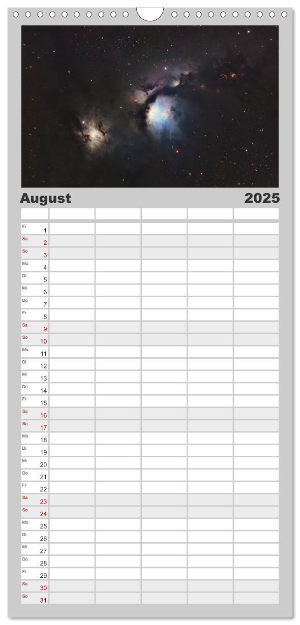 Bild: 9783457195246 | Familienplaner 2025 - Deep Sky Kalender mit 5 Spalten...