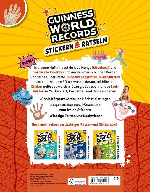 Bild: 9783473480265 | Guinness World Records Stickern und Rätseln: Körper | Richter (u. a.)