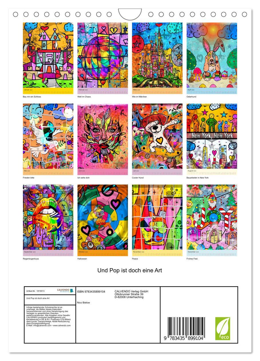 Bild: 9783435899104 | Und Pop ist doch eine Art (Wandkalender 2025 DIN A4 hoch), CALVENDO...