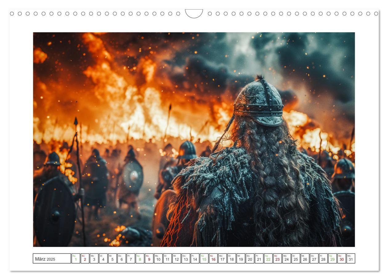 Bild: 9783383789212 | Die Abenteuer der Wikinger (Wandkalender 2025 DIN A3 quer),...