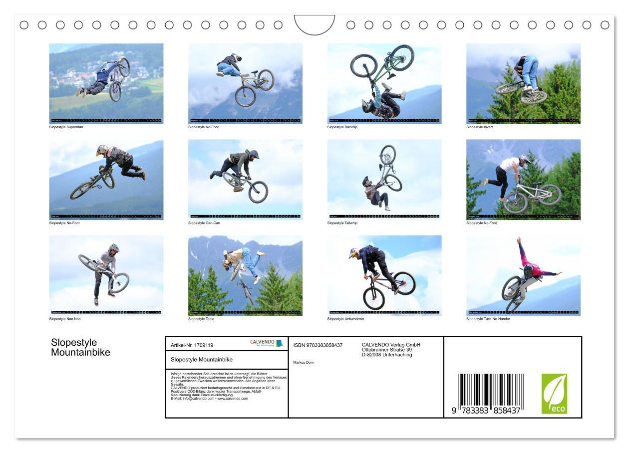 Bild: 9783383858437 | Slopestyle Mountainbike (Wandkalender 2025 DIN A4 quer), CALVENDO...