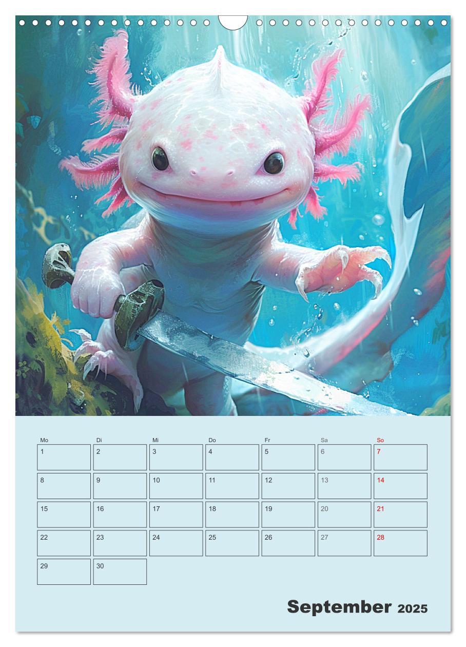 Bild: 9783383807671 | Axolotl. Lustiger Schwanzlurch mit Superkräften (Wandkalender 2025...