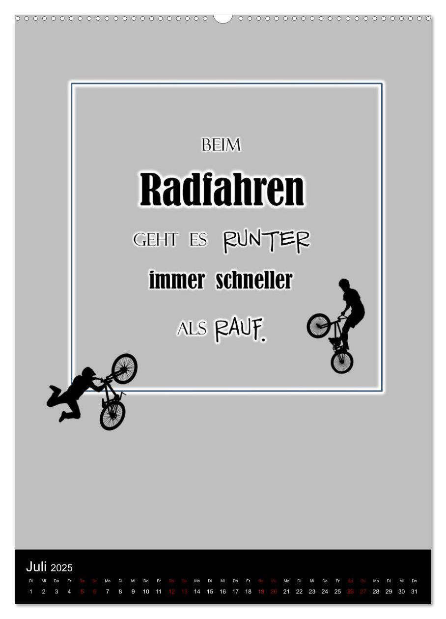 Bild: 9783435916030 | Markante, freche Sprüche rund ums Radfahren (Wandkalender 2025 DIN...