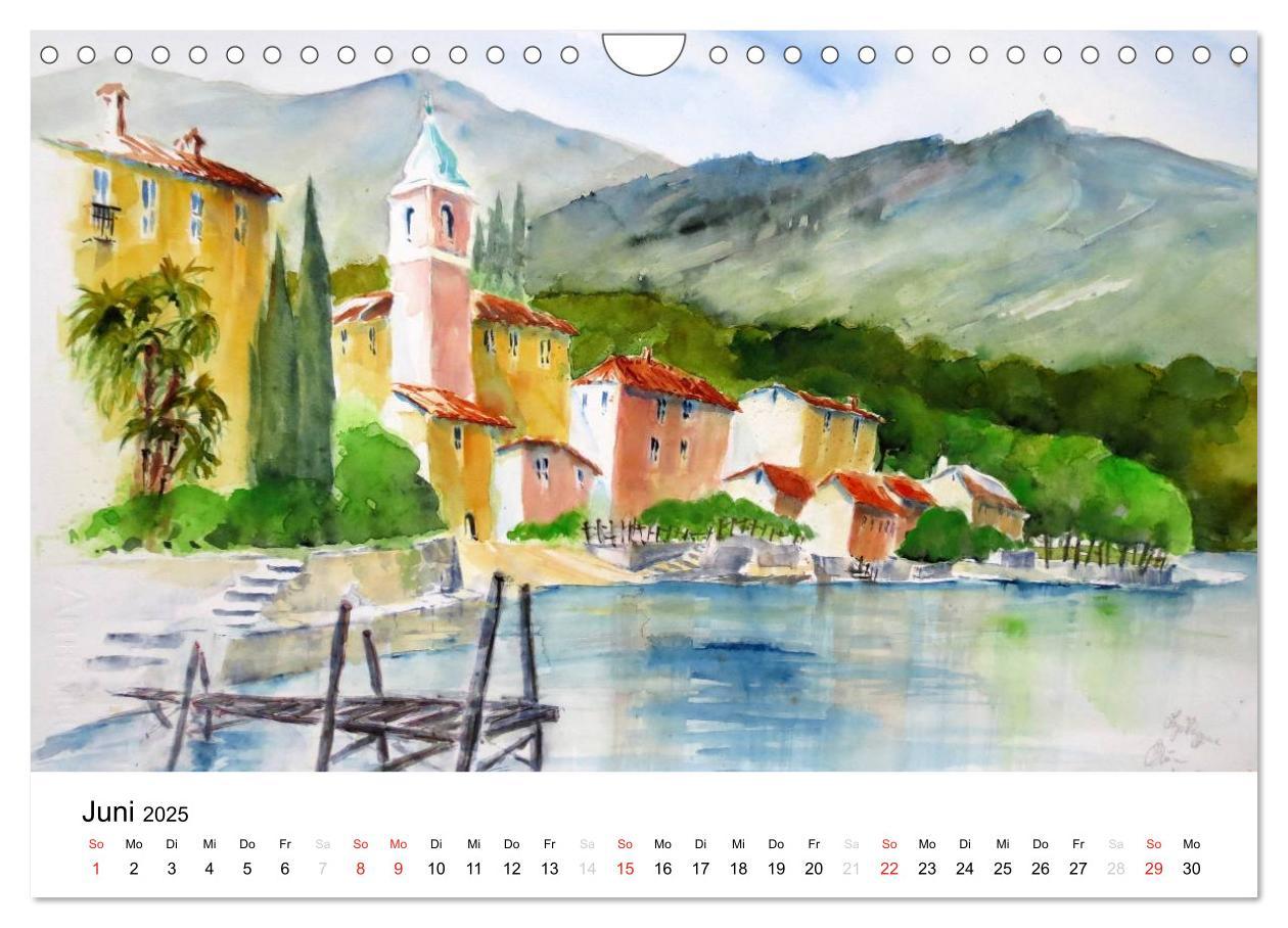 Bild: 9783435732067 | Aquarelle - quer durch Europa (Wandkalender 2025 DIN A4 quer),...