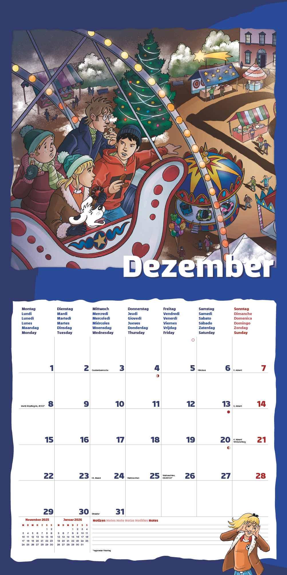 Bild: 4251732344313 | TKKG 2025 - Broschürenkalender 30x30 cm (30x60 geöffnet) - Kalender...