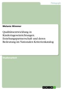 Cover: 9783346156808 | Qualitätsentwicklung in Kindertageseinrichtungen....