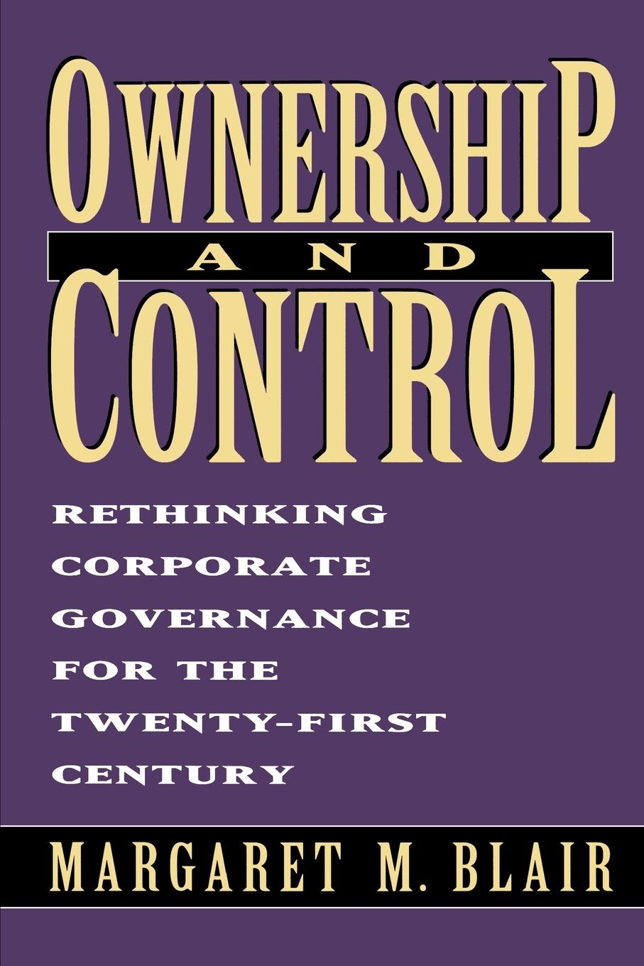 Cover: 9780815709473 | Ownership and Control | Margaret M. Blair | Taschenbuch | Paperback