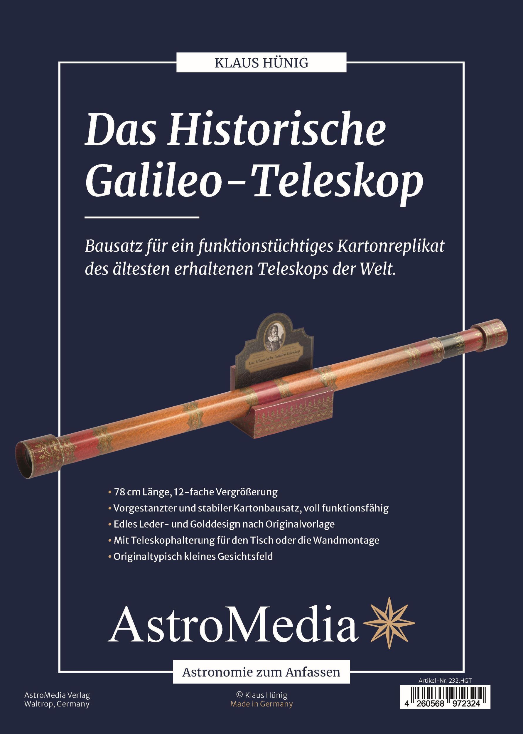 Cover: 4260568972324 | Das Historische Galileo-Teleskop | Klaus Hünig | Deutsch | 2008