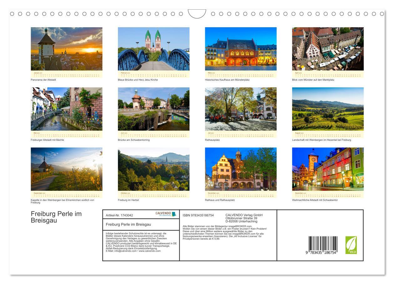 Bild: 9783435186754 | Freiburg Perle im Breisgau (Wandkalender 2025 DIN A3 quer),...