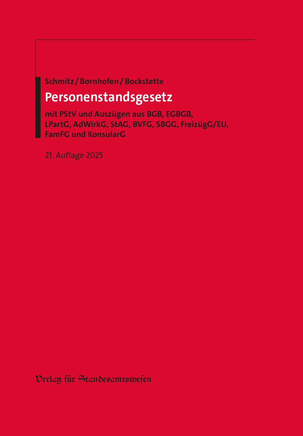 Cover: 9783801957391 | Personenstandsgesetz | Heribert Schmitz (u. a.) | Taschenbuch | 500 S.