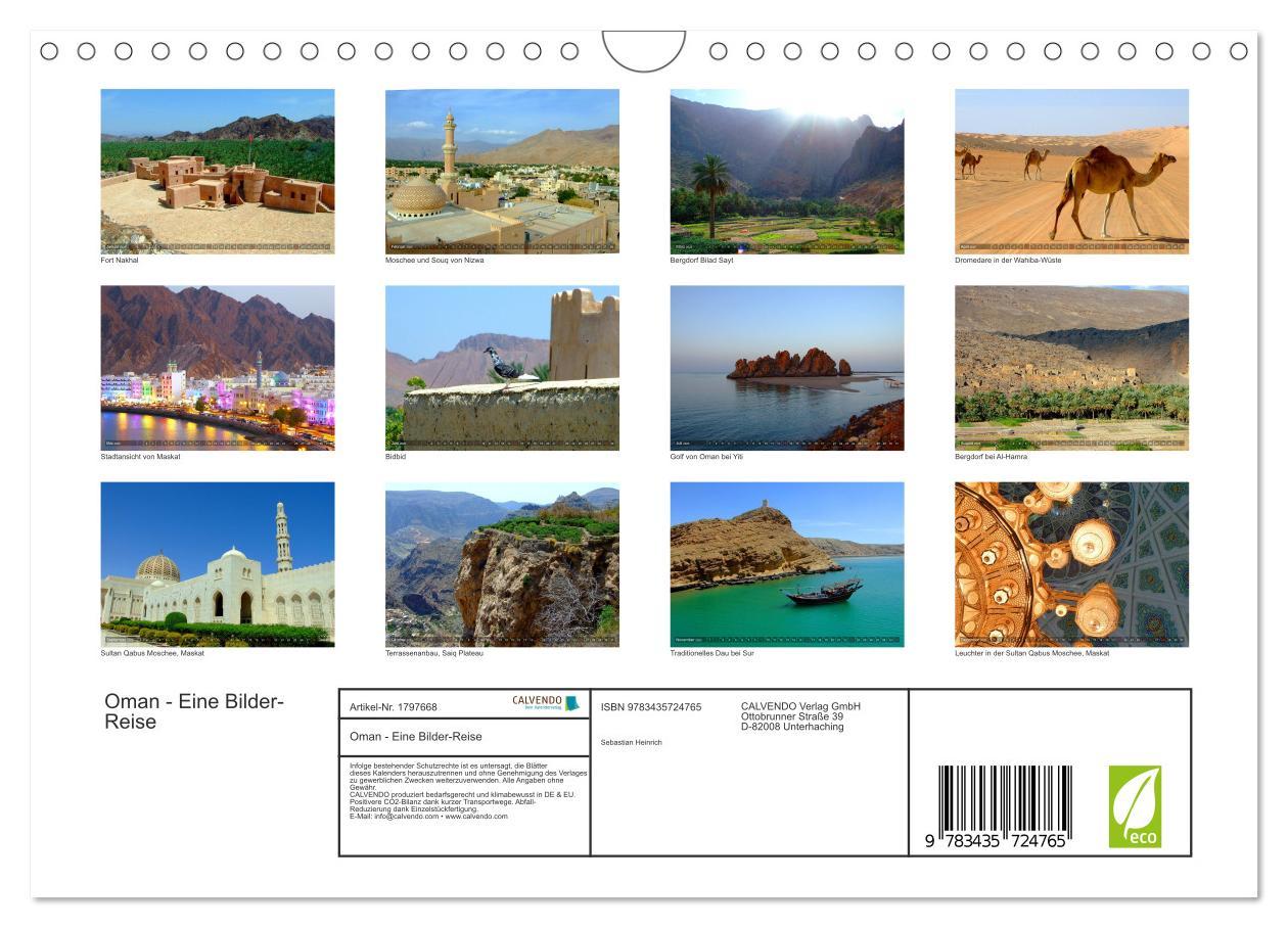 Bild: 9783435724765 | Oman - Eine Bilder-Reise (Wandkalender 2025 DIN A4 quer), CALVENDO...