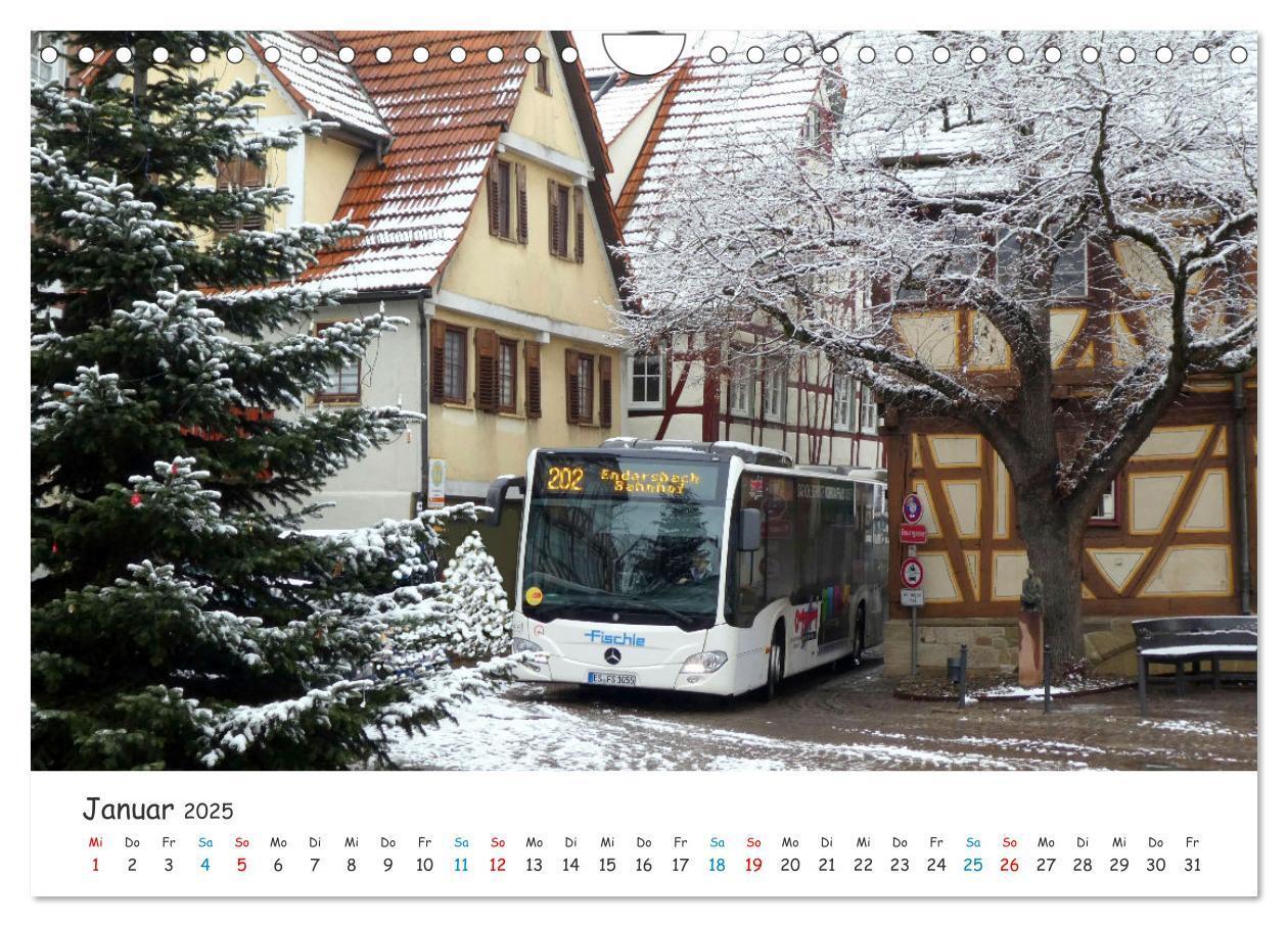 Bild: 9783435095001 | Omnibusse von heute und früher (Wandkalender 2025 DIN A4 quer),...