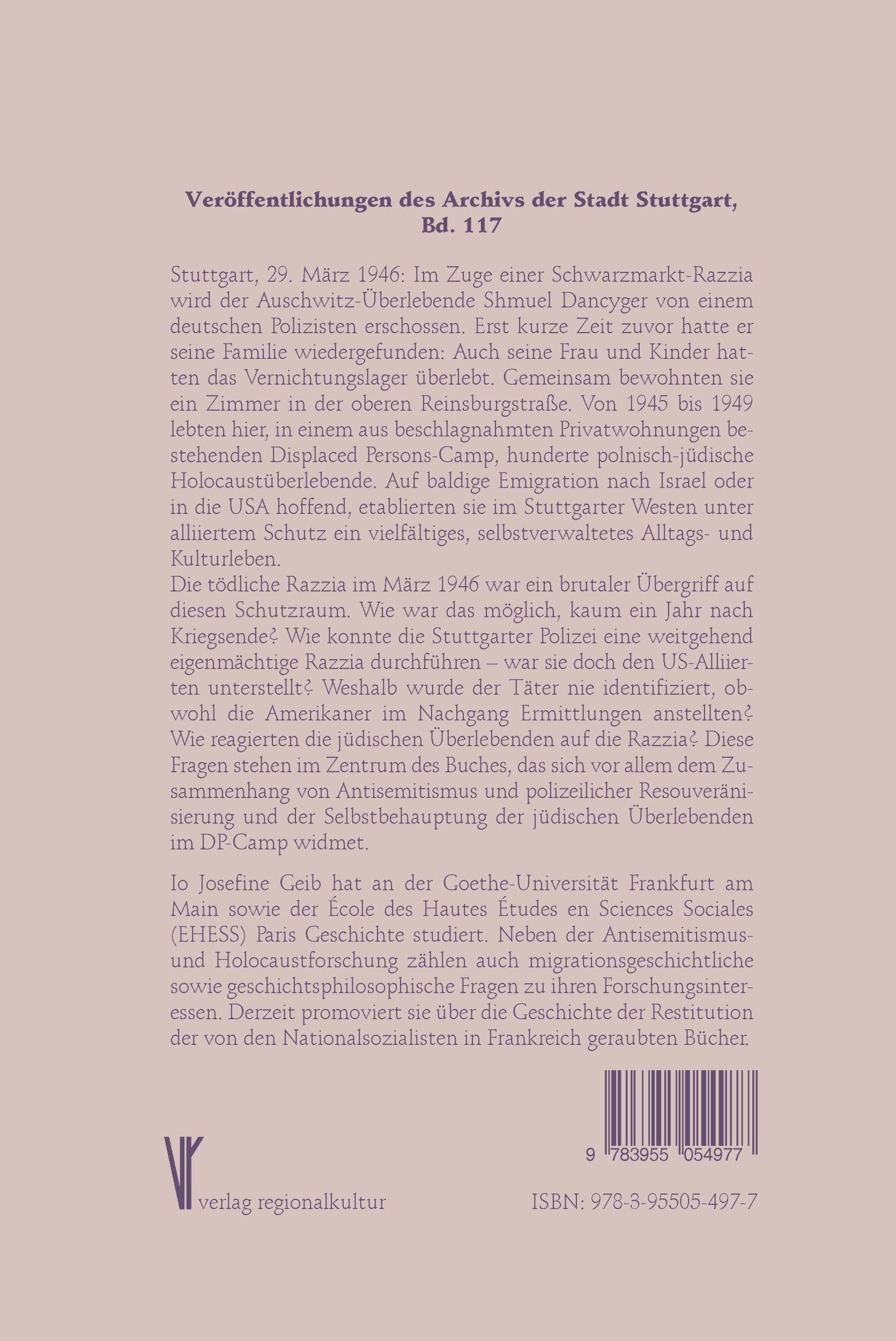 Rückseite: 9783955054977 | Tödliche Razzia. | Io Josefine Geib | Buch | 192 S. | Deutsch | 2024