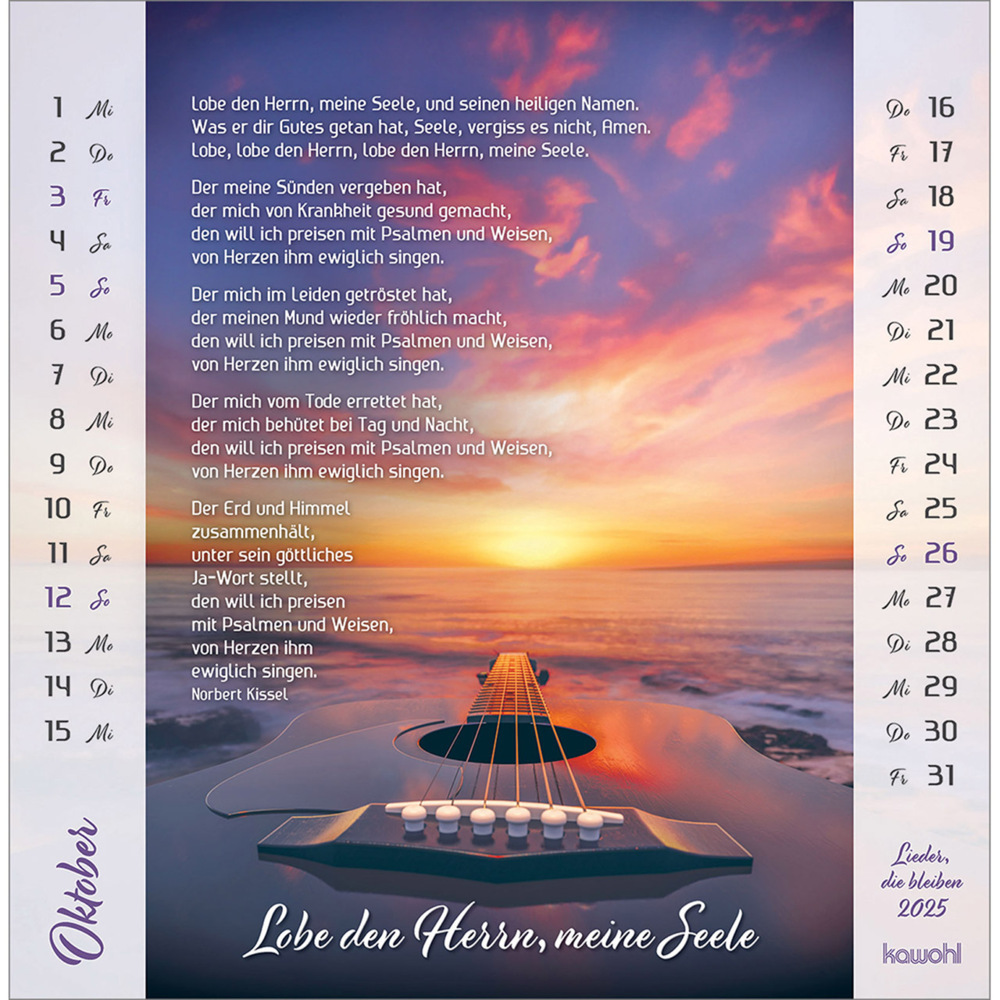 Bild: 9783754875650 | Lieder, die bleiben 2025 | Kalender | Spiralbindung. Spiralbindung