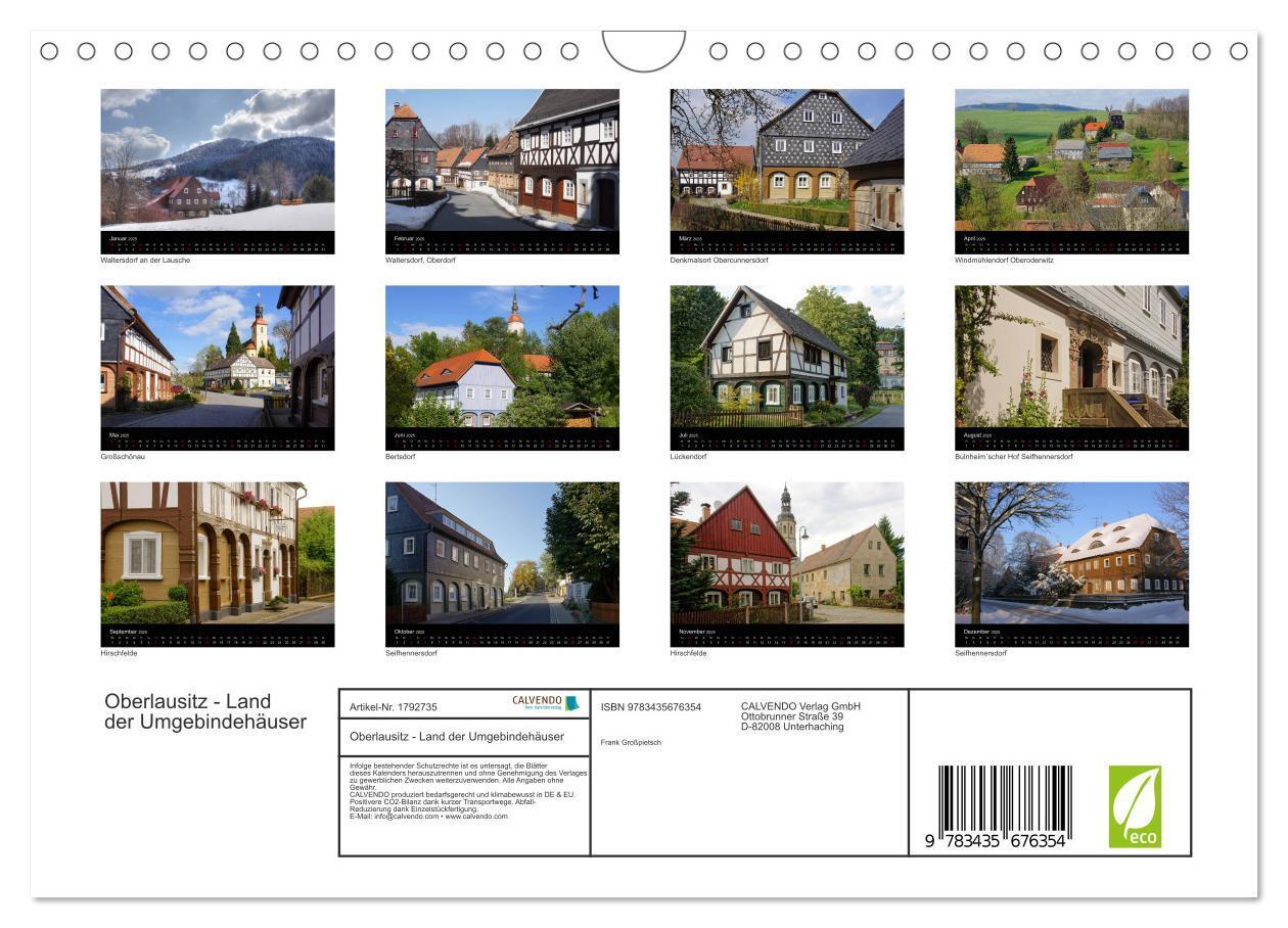 Bild: 9783435676354 | Oberlausitz - Land der Umgebindehäuser (Wandkalender 2025 DIN A4...