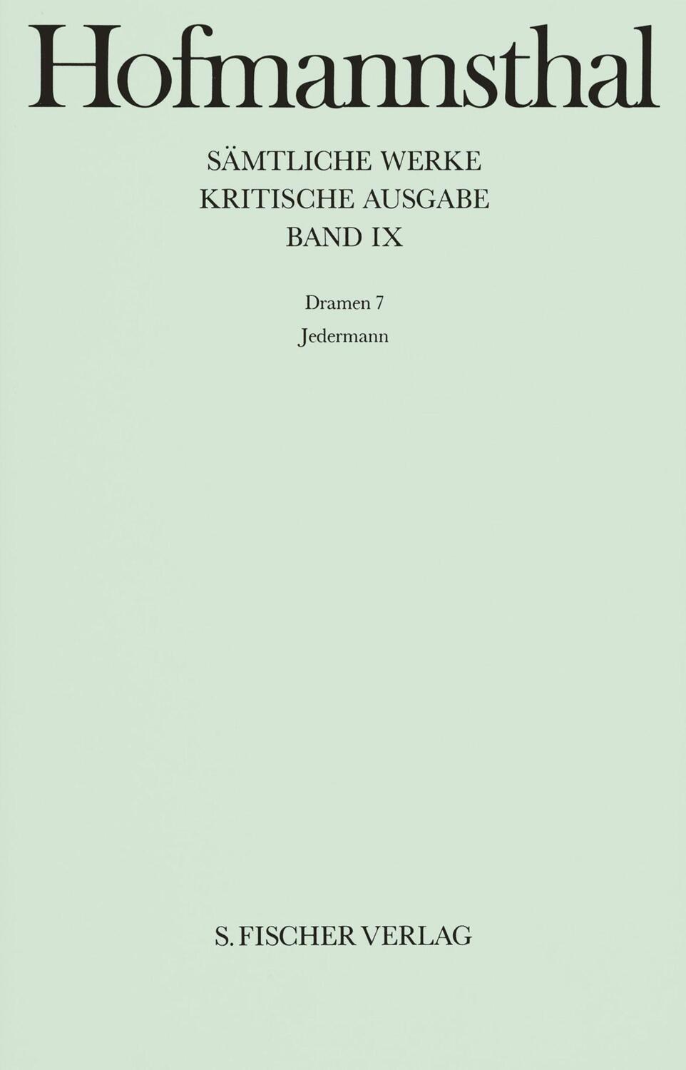 Cover: 9783107315093 | Dramen 7 | Hugo von Hofmannsthal | Buch | 352 S. | Deutsch | 1990