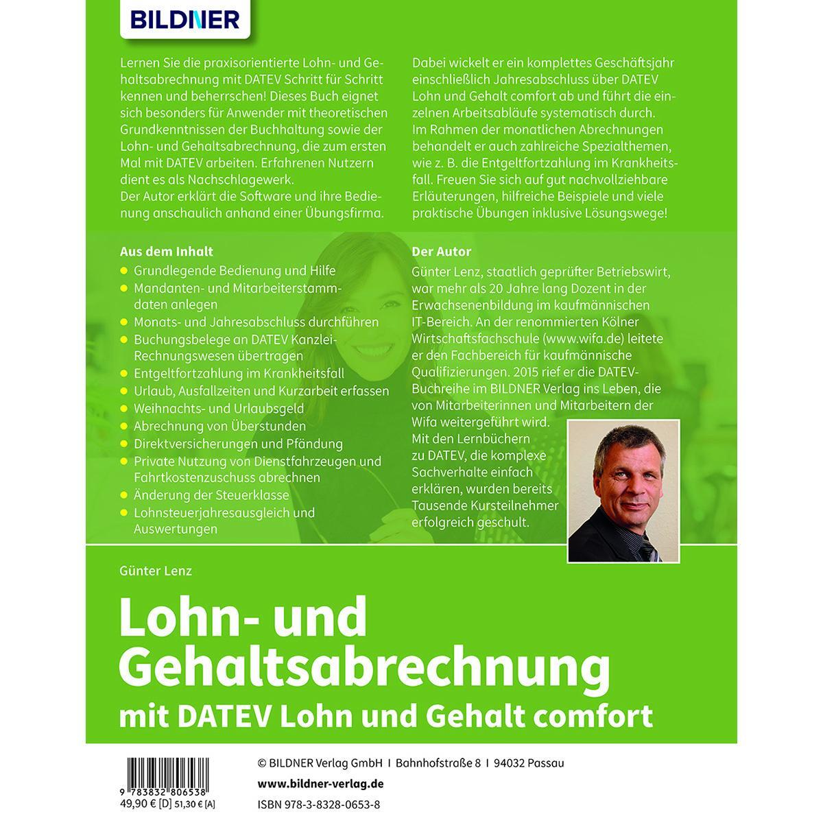 Rückseite: 9783832806538 | Lohn- und Gehaltsabrechnung mit DATEV Lohn und Gehalt comfort | Lenz