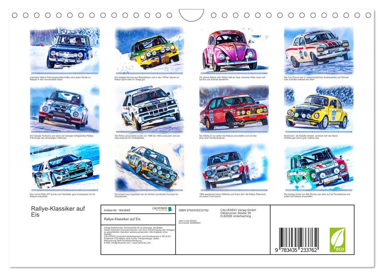 Bild: 9783435233762 | Rallye-Klassiker auf Eis (Wandkalender 2025 DIN A4 quer), CALVENDO...