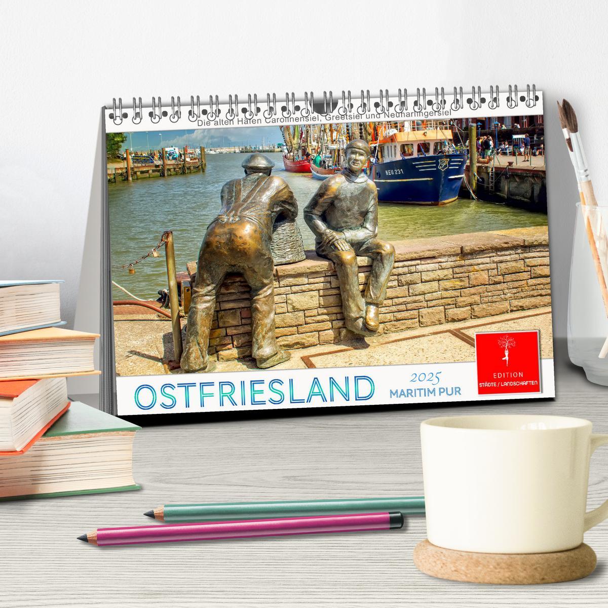 Bild: 9783457239681 | Ostfriesland - maritim pur (Tischkalender 2025 DIN A5 quer),...