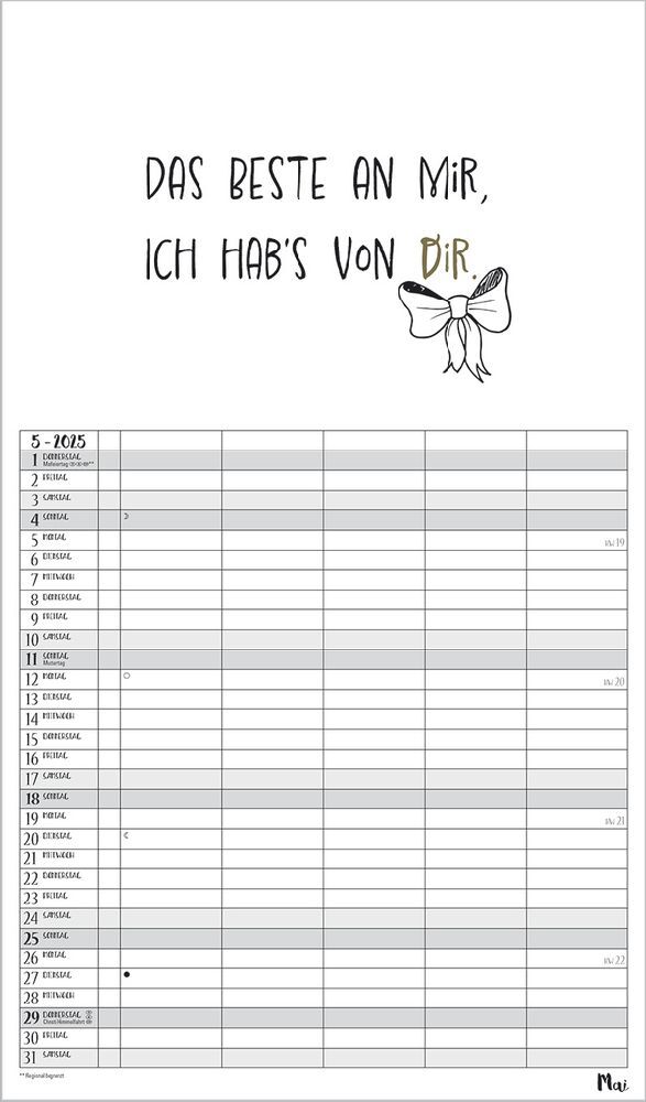 Bild: 9783731877103 | Visual Words Familienplaner 2025 | Korsch Verlag | Kalender | 14 S.