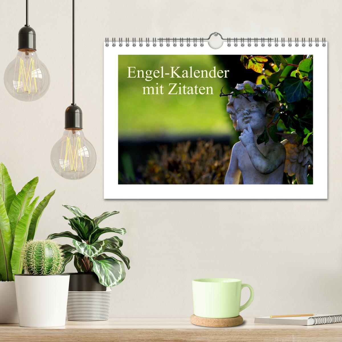 Bild: 9783435738564 | Engel-Kalender mit Zitaten (Wandkalender 2025 DIN A4 quer),...