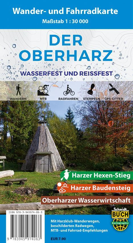 Cover: 9783945974063 | Der Oberharz Wander- und Fahrradkarte 1 : 30 000 | (Land-)Karte | 2016