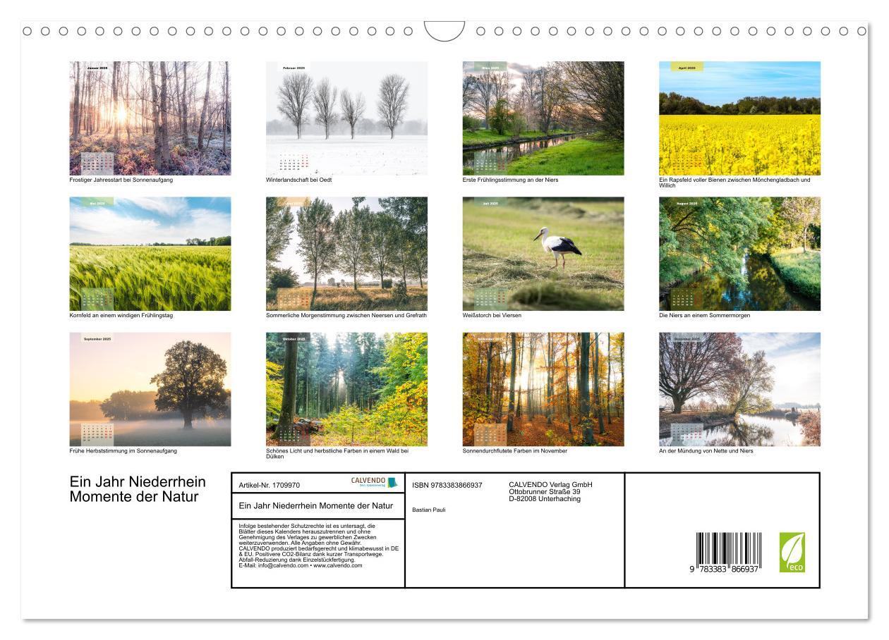 Bild: 9783383866937 | Ein Jahr Niederrhein Momente der Natur (Wandkalender 2025 DIN A3...