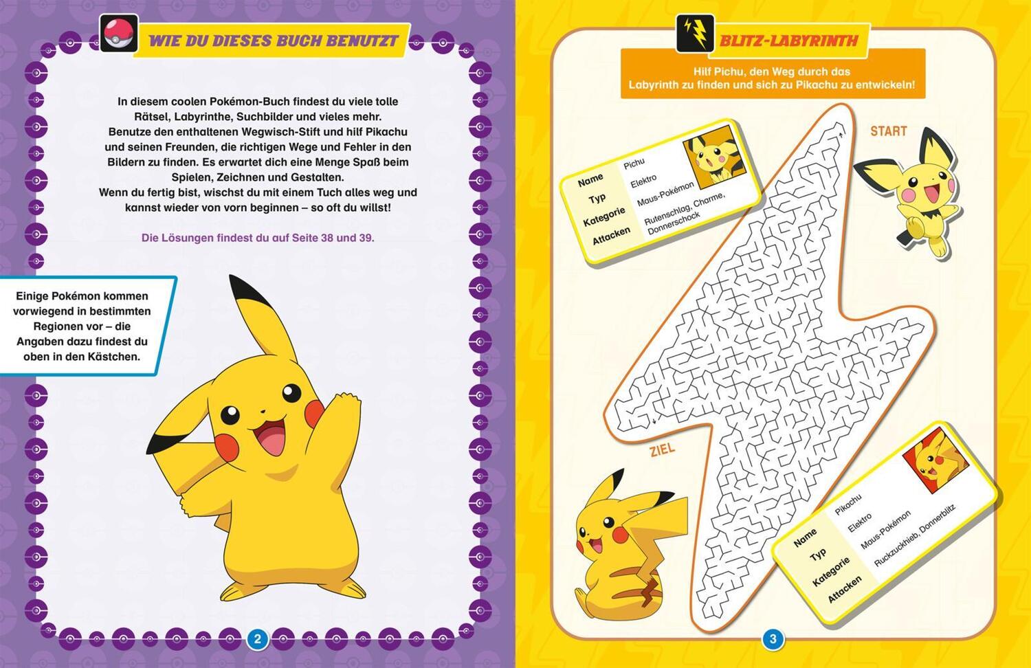 Bild: 9783845124131 | Pokémon Activity-Buch: Wisch &amp; Weg - Spielspaß | Taschenbuch | Pokémon