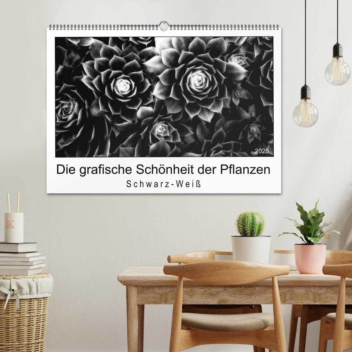 Bild: 9783435440092 | Die grafische Schönheit der Pflanzen ¿ Schwarz-Weiß (Wandkalender...