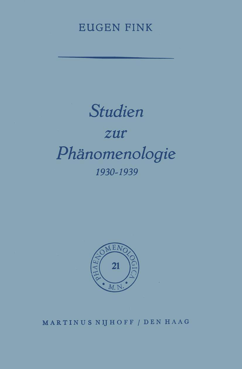 Cover: 9789401164238 | Studien zur Phänomenologie 1930-1939 | S. Fink | Taschenbuch | 233 S.