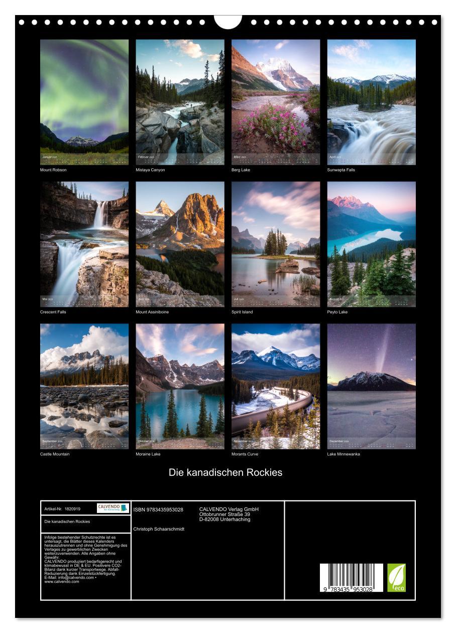 Bild: 9783435953028 | Die kanadischen Rockies (Wandkalender 2025 DIN A3 hoch), CALVENDO...