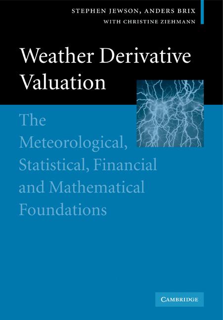 Cover: 9780521142281 | Weather Derivative Valuation | Stephen Jewson (u. a.) | Taschenbuch