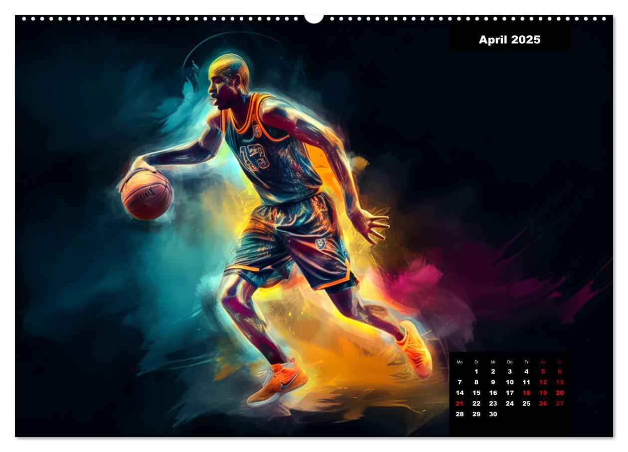 Bild: 9783383905391 | Faszination Basketball (Wandkalender 2025 DIN A2 quer), CALVENDO...