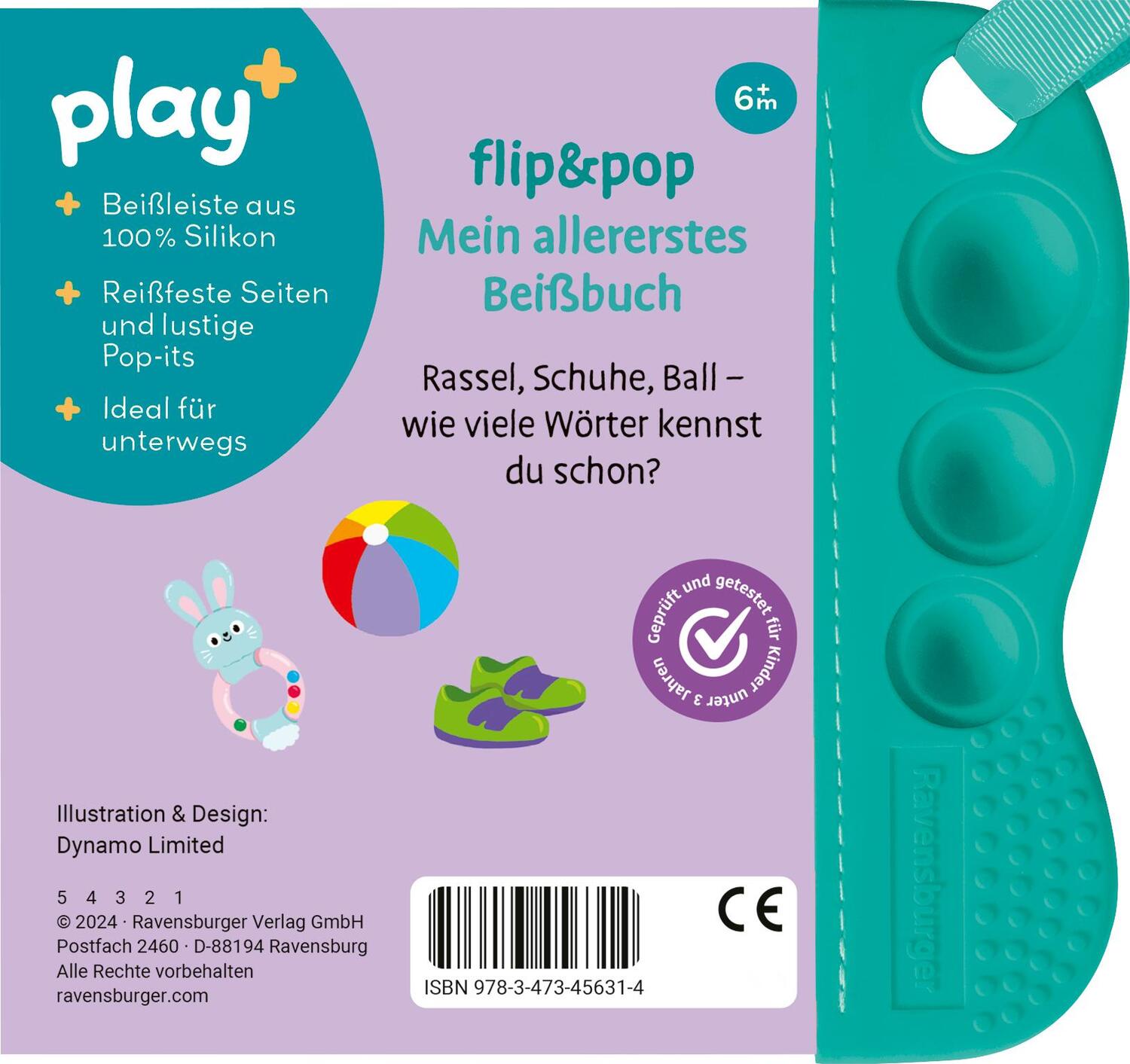 Rückseite: 9783473456314 | Ravensburger Play+ flip&amp;pop: Erste Wörter (Mein allererstes Beißbuch)