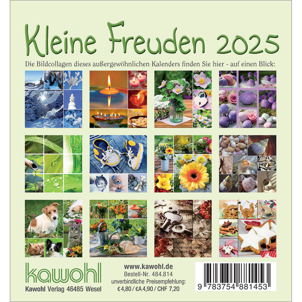 Bild: 9783754881453 | Kleine Freuden 2025 | Aufstell-Kalender mit Bildcollagen | Kalender