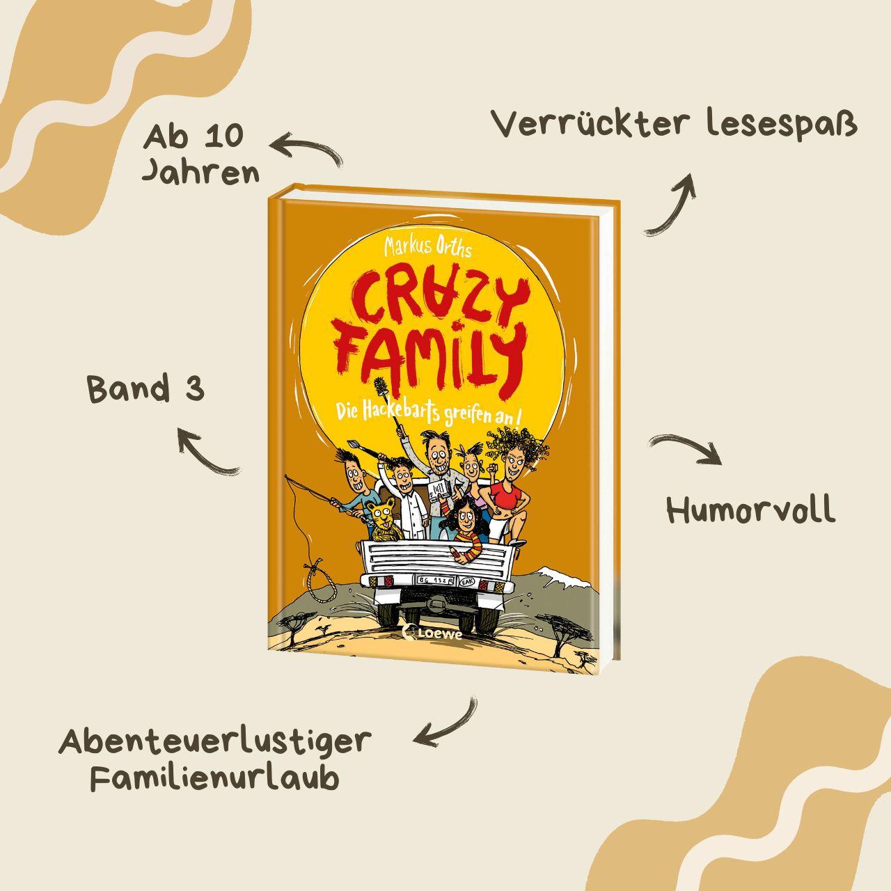 Bild: 9783743218802 | Crazy Family (Band 3) - Die Hackebarts greifen an! | Markus Orths