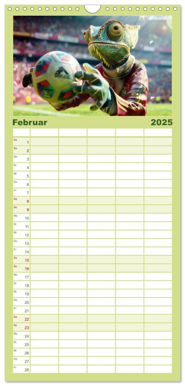 Bild: 9783457194706 | Familienplaner 2025 - Der tierisch lustige Fußballkalender mit 5...